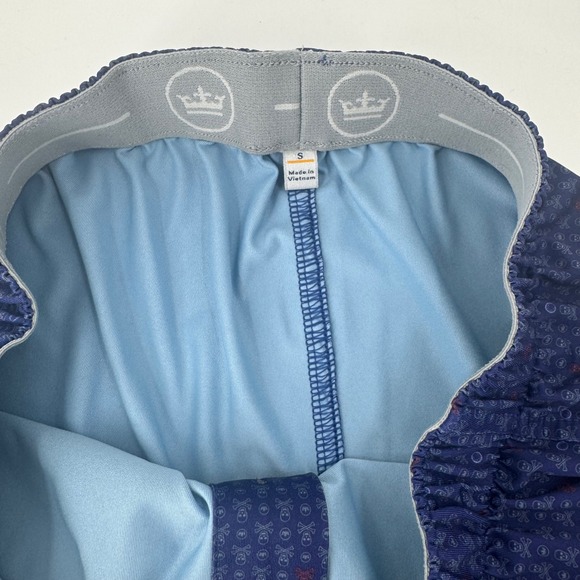 Peter Millar Mens Boxer Size Small Blue Skull Print Button Fly - Picture 5 of 7